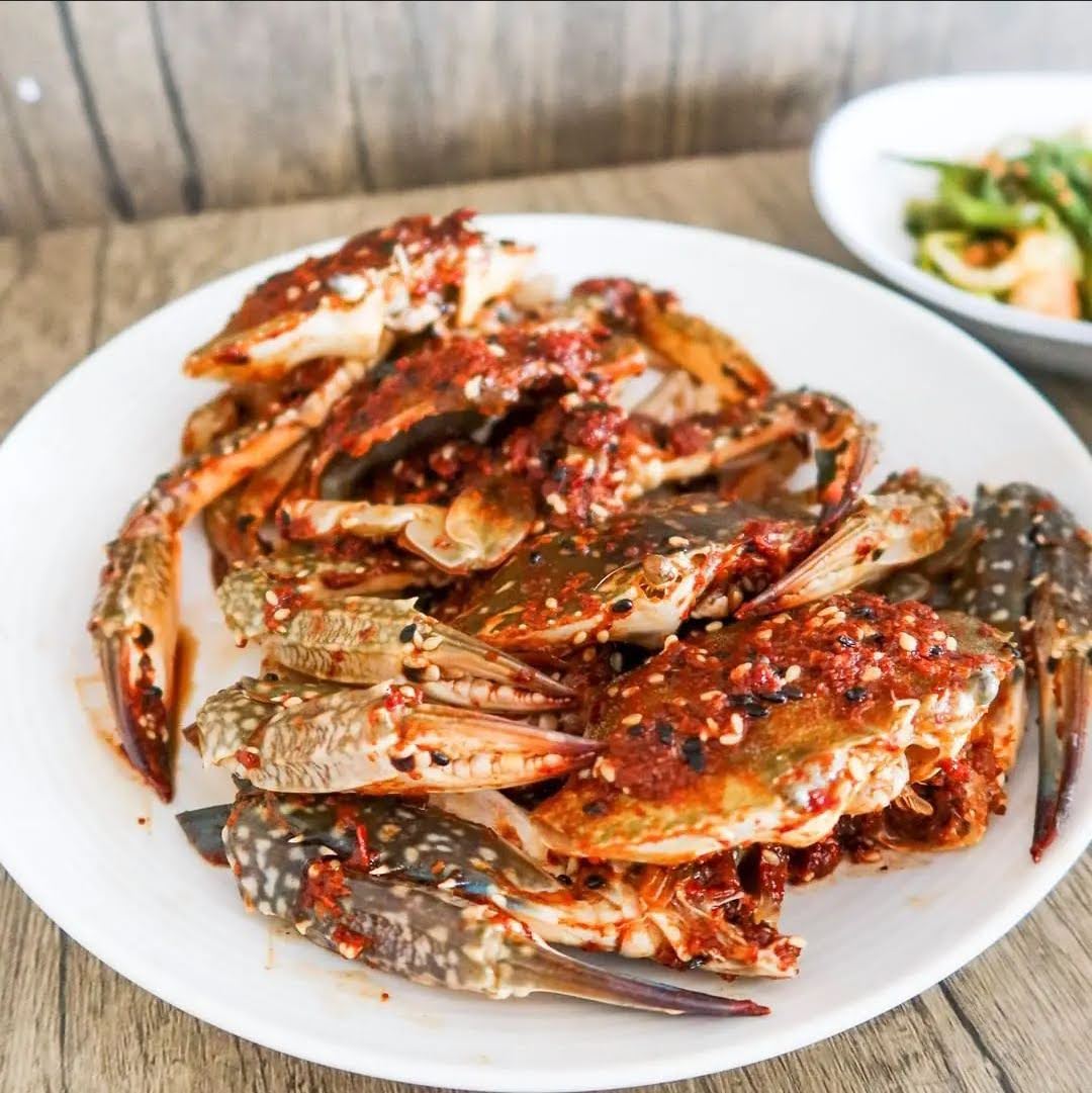 Raw Marinated Crabs 게장 Gejang - Ganjang (soy), Yangnyeom (spicy), Taegug (thai)