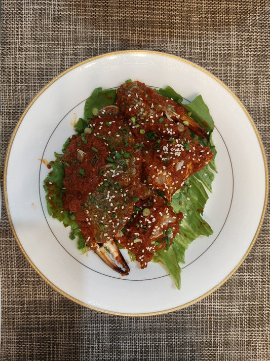 Raw Marinated Crabs 게장 Gejang - Ganjang (soy), Yangnyeom (spicy), Taegug (thai)